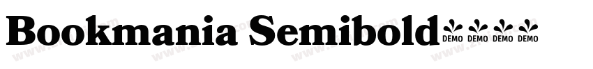 Bookmania Semibold字体转换